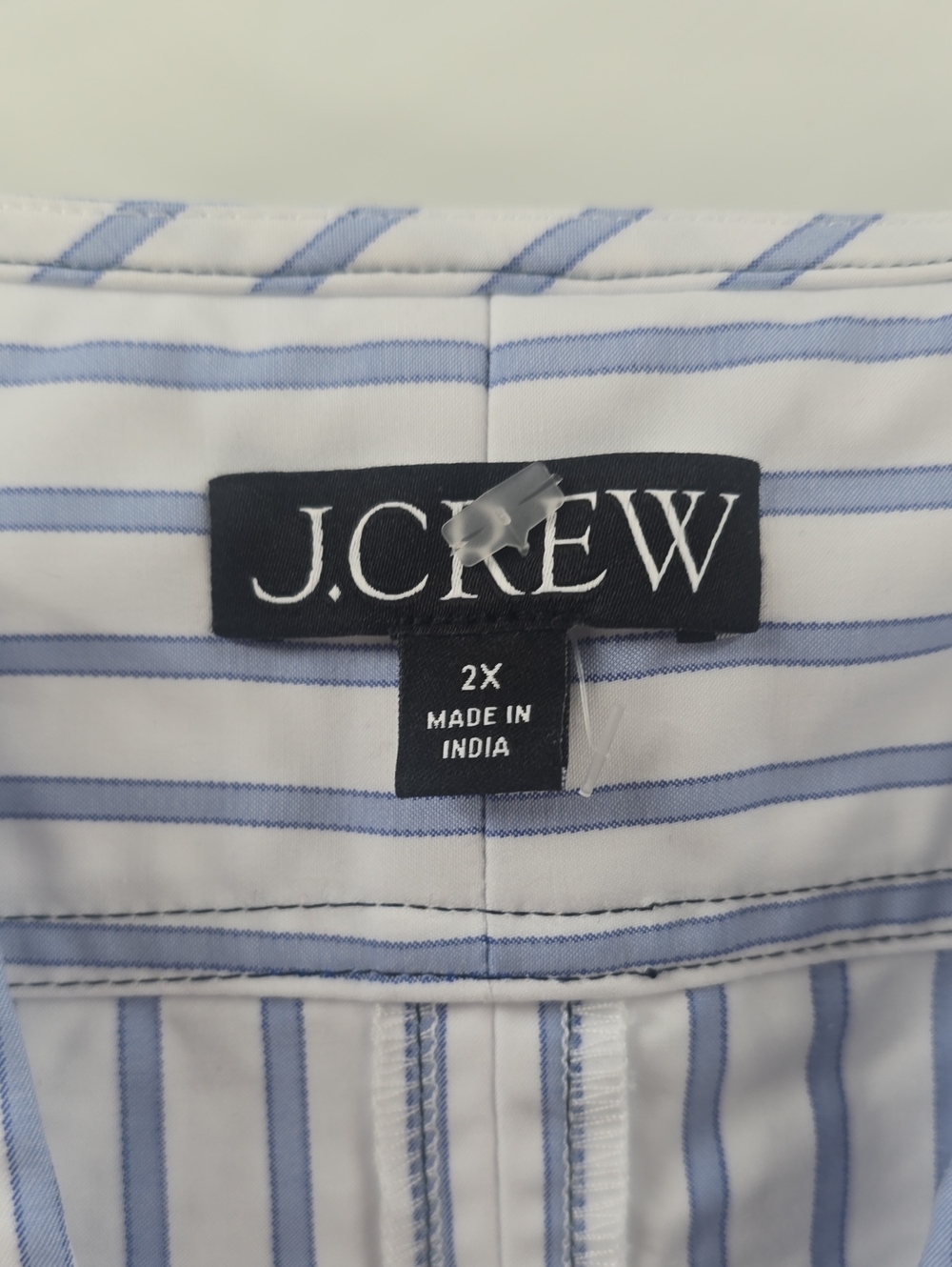 J. Crew Blue and White Striped Short-Sleeve Mini Dress - Picture 2 of 9